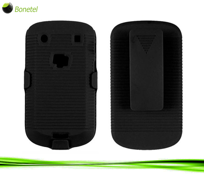 Armor Shell Case with Holster Combo for BlackBerry 9900 Black