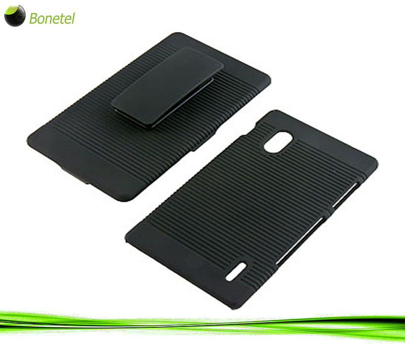 Rubberized Hard Shell Case  Holster for LG Optimus G (AT&T) E970