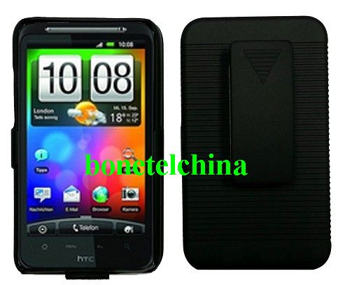 Rubberized Hard Case Holster with Stand for HTC Desire HD（G10）