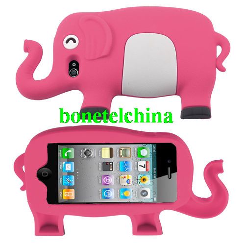 New Cute Elephant Soft Silicone Back Case Cover For Apple iPhone 4 4G 4S