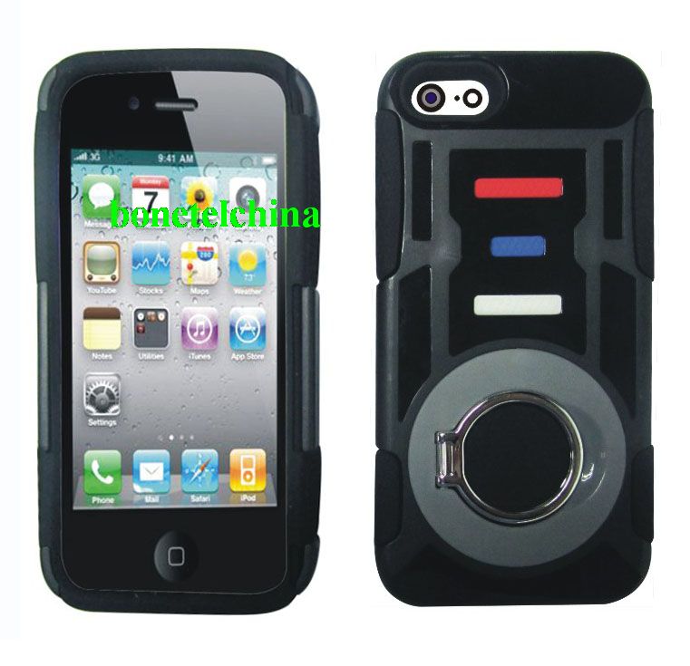 New Design Ring Kickstand Hybrid Combo Cases for iPhone 5