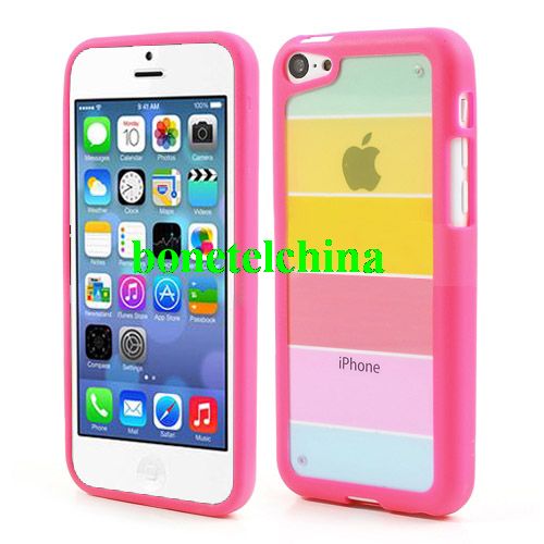 TPU Bumper Rainbow Cover Hard Crystal Case