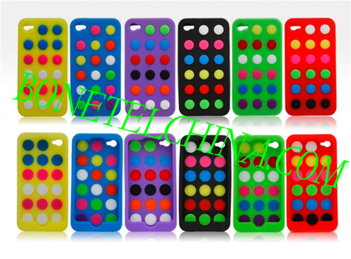 Carcasa para iPhone 4 de silicona (Happy Bean )