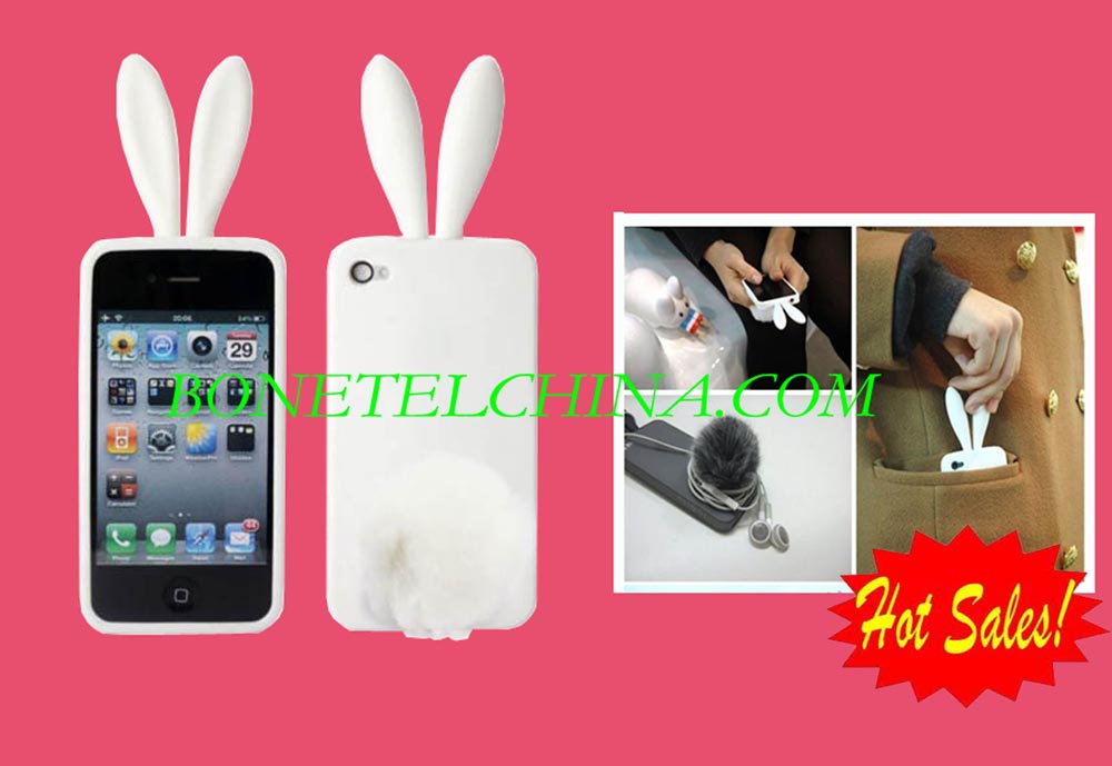 Conejo Funda de silicona para el iPhone 4G