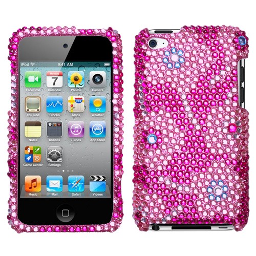 Candy Flowers Diamante Protector Cover  for iphone 4 and 4S