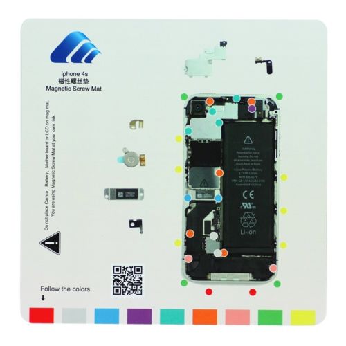 New Professional Magnetic Pad Guide Mag Screw Keeper Mat For IPhone 4 4S 5 5S