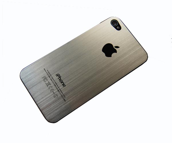 Puerta trasera de batería para cubrir el caso de Vivienda para el iPhone 4 de plata BBC -002