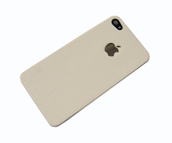 Battery Door Back Cover Housing Case for iPhone 4 white leather BBC-008