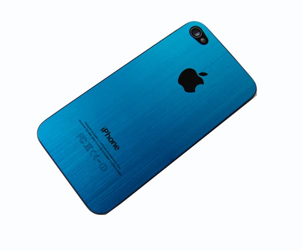 Tampa de Bateria Voltar Caso Habitação Capa para iPhone 4 azul BBC-009