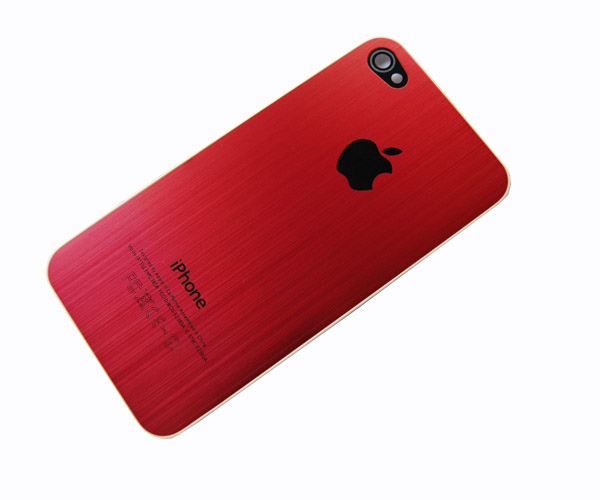 Tampa de Bateria Voltar Caso Habitação Capa para iPhone 4 vermelho BBC-010