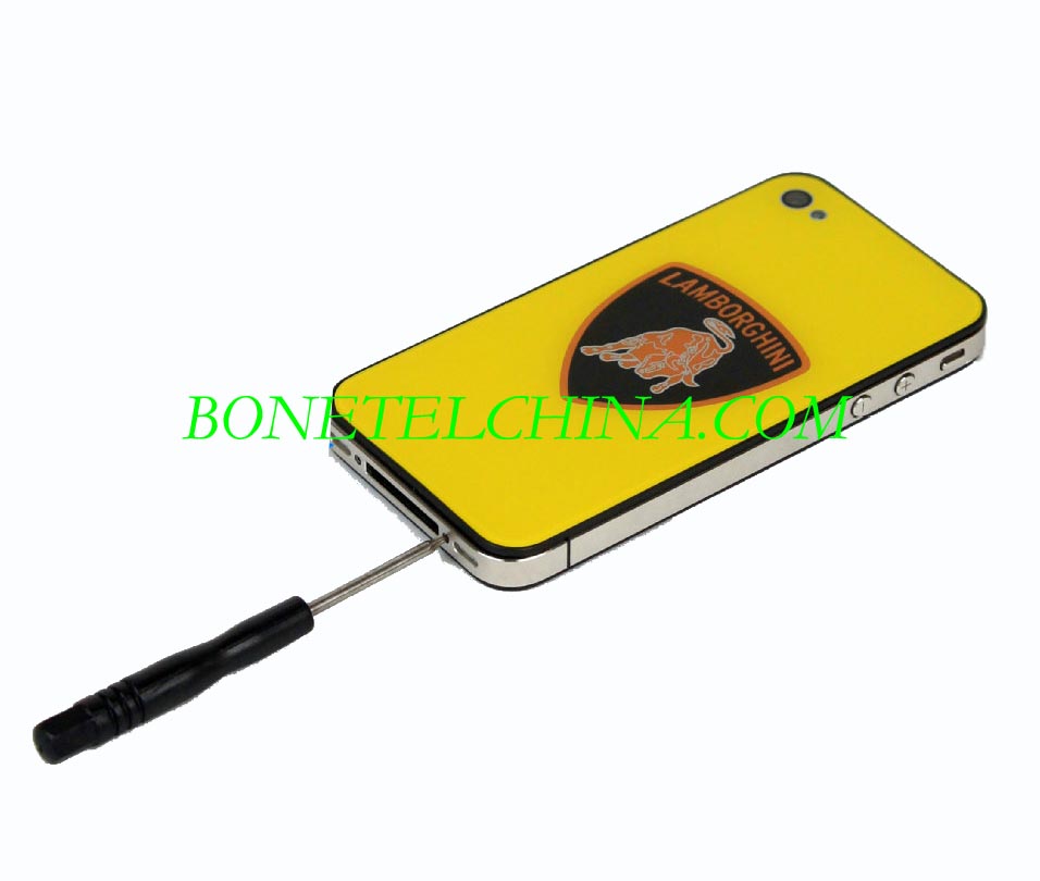 Puerta trasera de batería para cubrir el caso de Vivienda para el iPhone 4 Lamborghini BBC -012