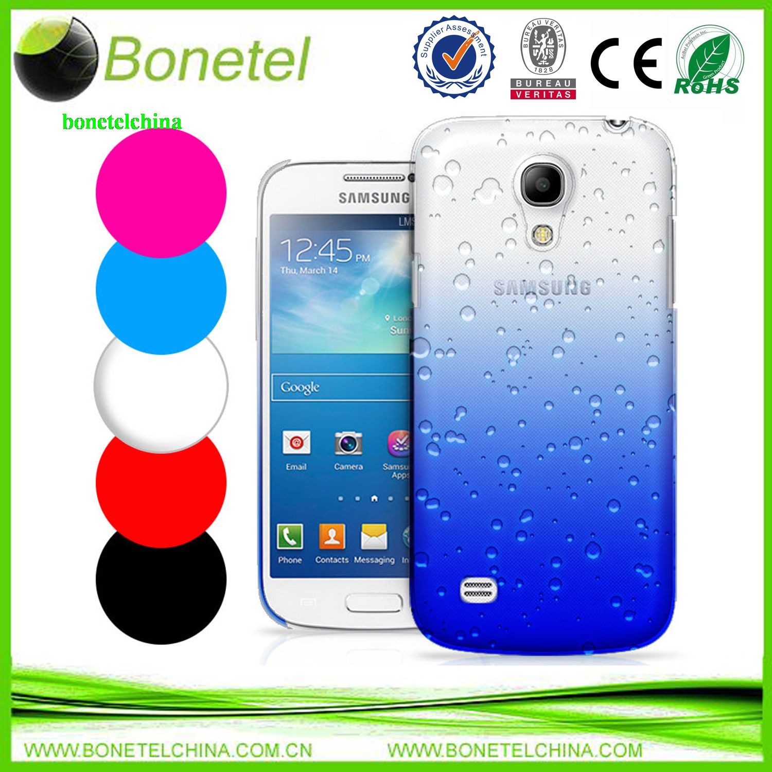 3D RAIN DROP DESIGN HARD CASE COVER For Samsung Galaxy S4 Mini I9190