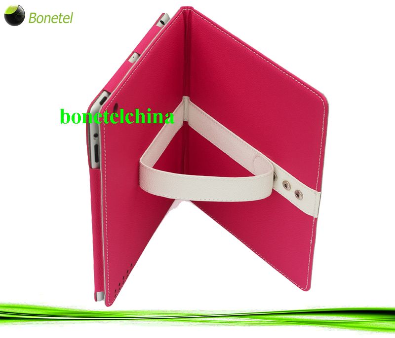 Fashion design Stand PU cases with Belt button