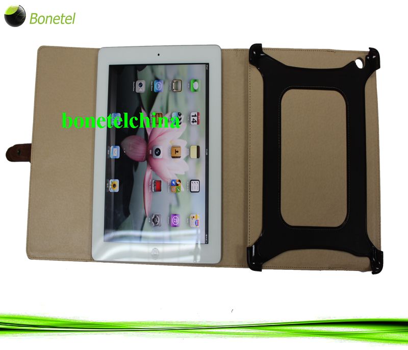 TPU+Leather folded cases for iPad 2 & New iPad