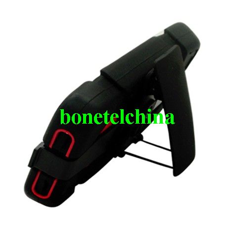 FOR IPHONE 5 HYBRID CASE RED BLACK SKIN WITH HOLSTER