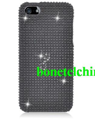 FOR IPHONE 5 FULL DIAMOND COVER BLACK 01
