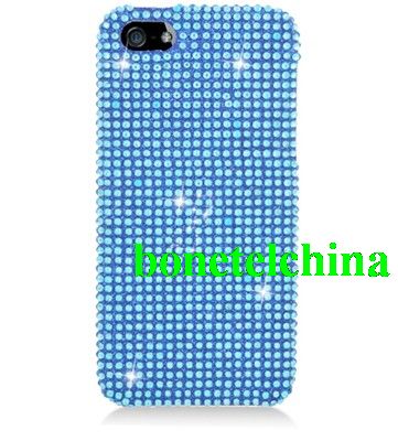 FOR IPHONE 5 FULL DIAMOND COVER LIGHT BLUE 08