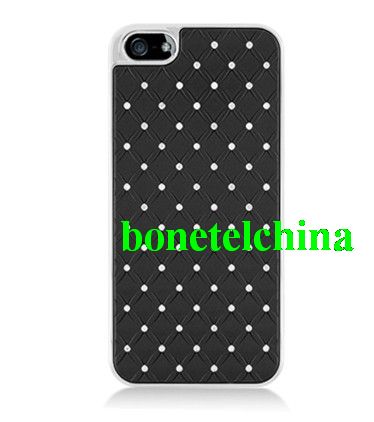 FOR IPHONE 5 CHROME Spot Diamond Case Black