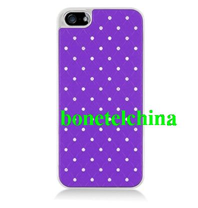 FOR IPHONE 5 CHROME Spot Diamond Case Purple