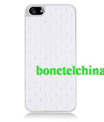 FOR IPHONE 5 CHROME Spot Diamond Case White