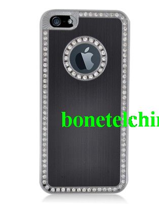 FOR IPHONE 5 LUXURY DIAMOND METAL CASE C1203 BLACK