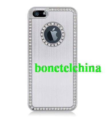 FOR IPHONE 5 LUXURY DIAMOND METAL CASE C1203 WHITE