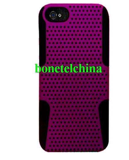 HHI Mesh Plate Duo Shield Case for iPhone 5 - Black/Purple