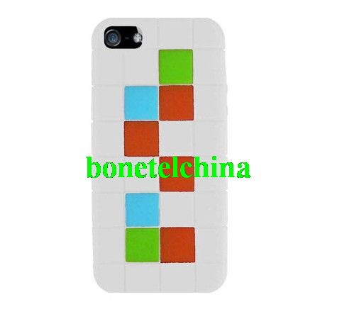 HHI Mosaic Soft Jelly Skin Case for iPhone 5 - White