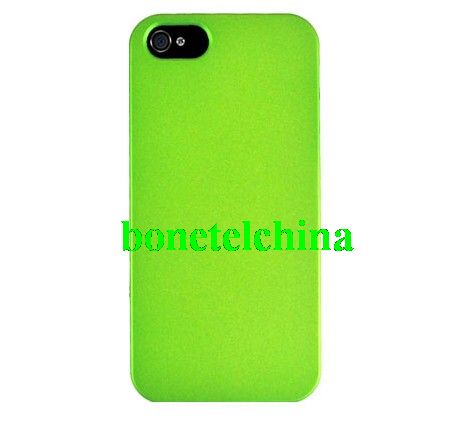 HHI Rubberized Shield Hard Case for iPhone 5 - Neon Green