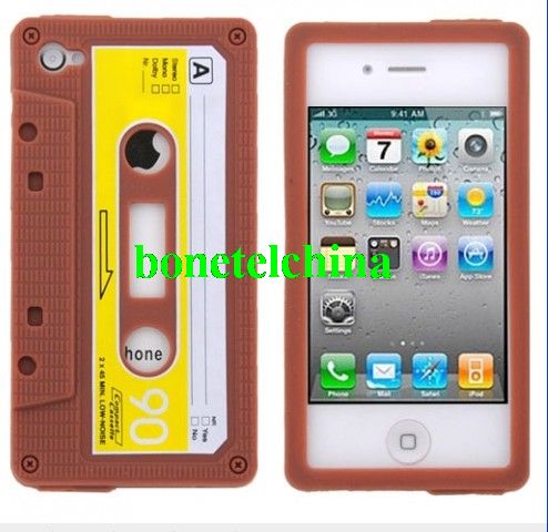 iPhone 4 Cassette Case Brown iTape Deck - Retro Cassette Tape iPhone 4 Case Cover