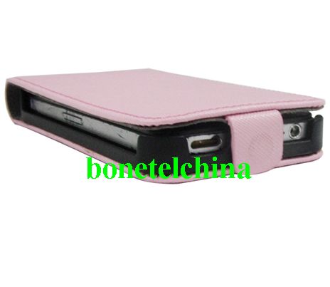 Cell phone leather case for iPhone 4G