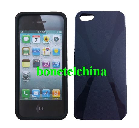 X shape TPU gel case for iphone 5