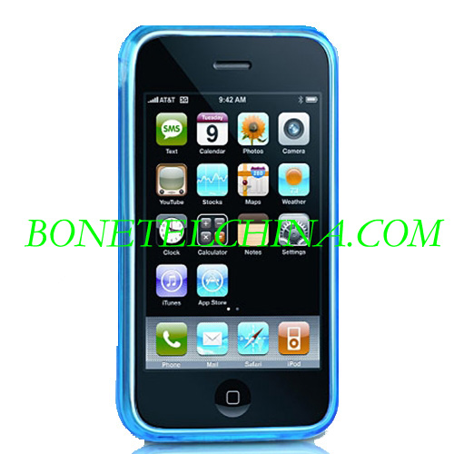 Apple iPhone 3G 3GS piel de cristal - azul Verificador de diseño 2