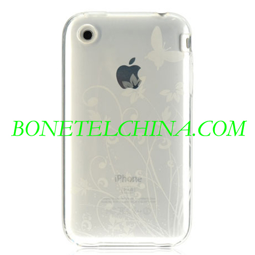 Apple iPhone 3G 3GS Crystal Skin - Clear Flower Design