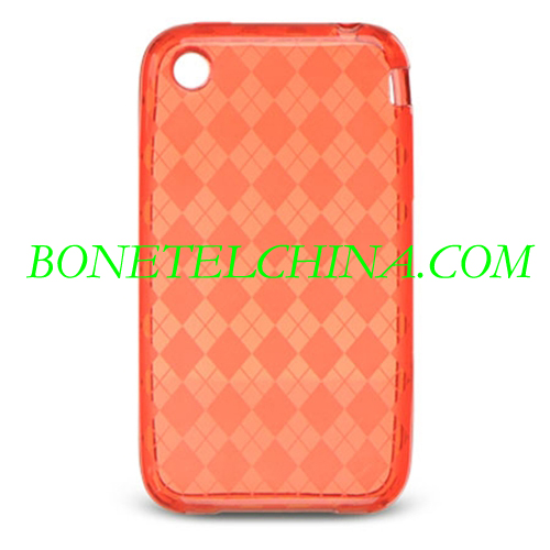 Apple iPhone 3G 3GS Crystal Skin - Red Checker Design