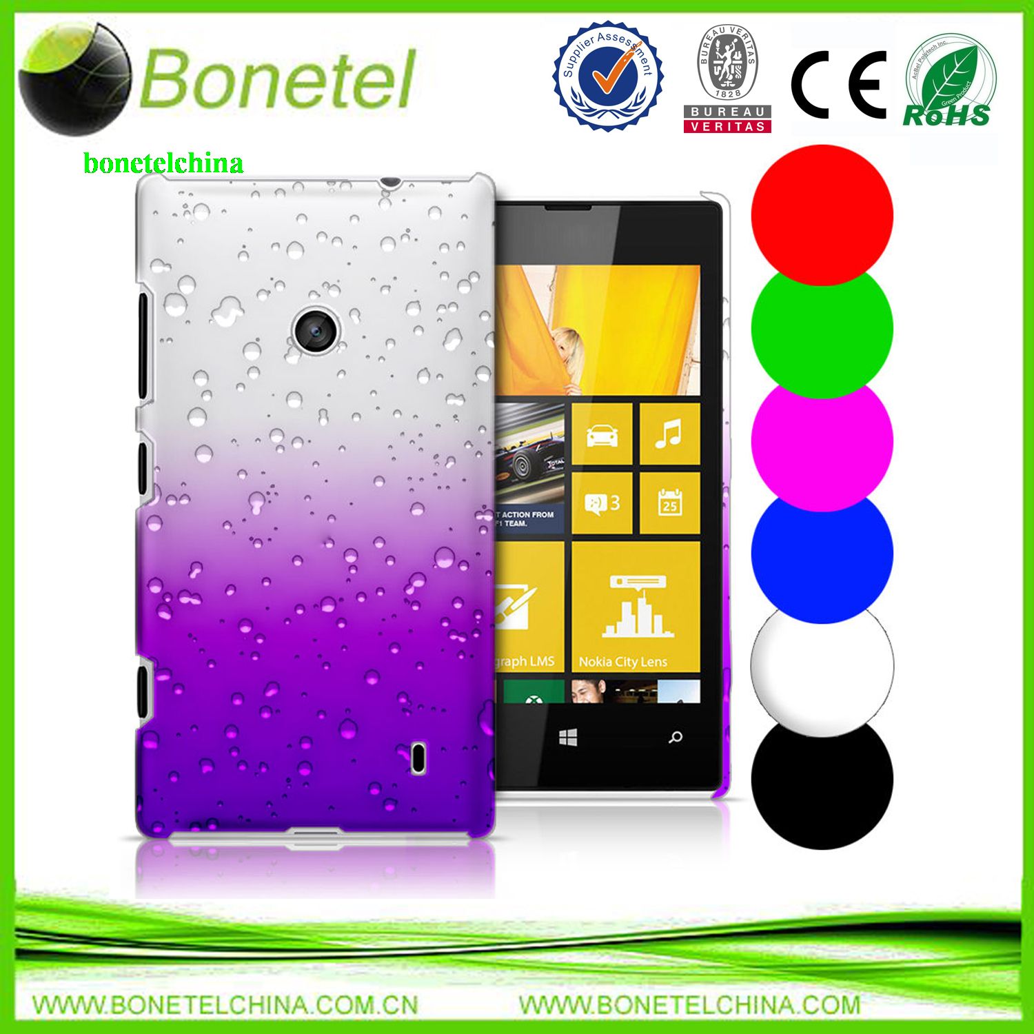 3D RAIN DROP DESIGN HARD CASE COVER For Nokia Lumia 520