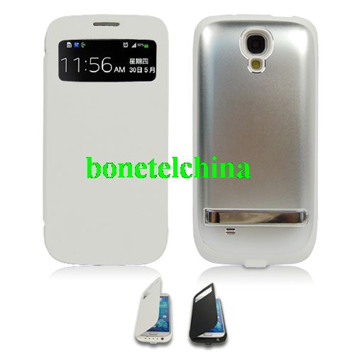 External Backup battery case Power Bank for samsung galaxy s4-White