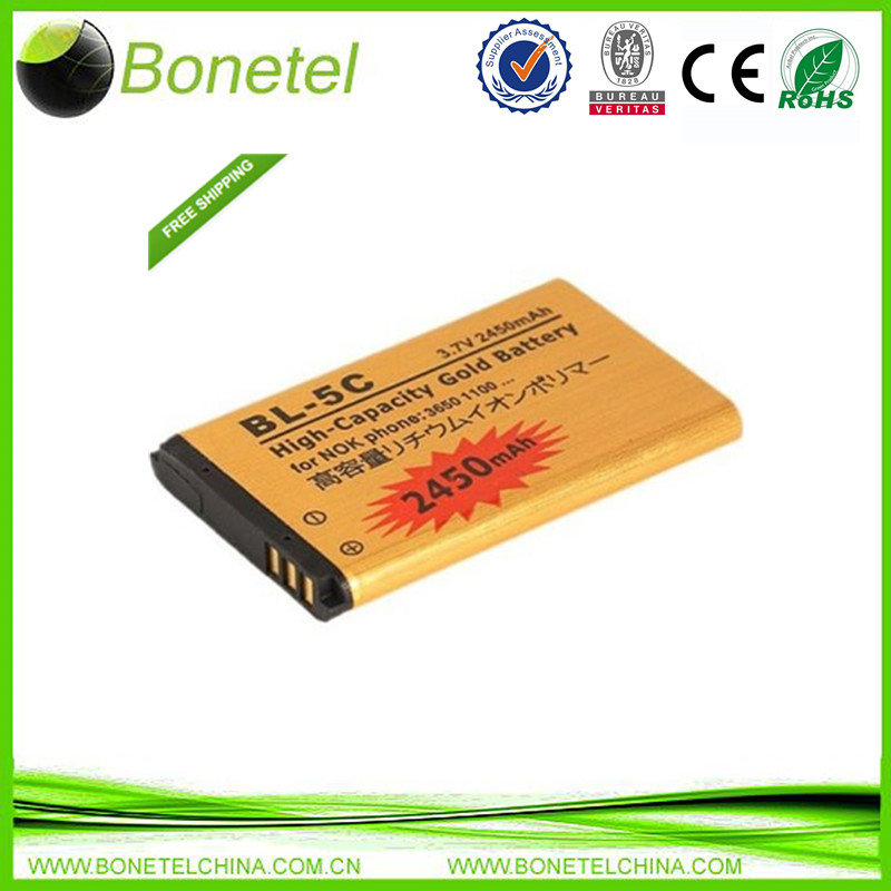 The battery of BL- 5C high capacity replacement  2450mah for mobile phone Nokia