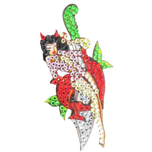 ED HARDY STICKER UNIVERSAL PIN UP GIRL